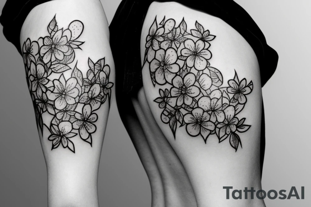Cherry blossom tattoo a little curvy tattoo idea