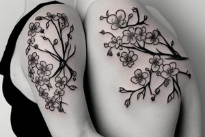 Cherry blossom tattoo a little curvy tattoo idea