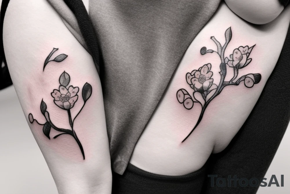 Cherry blossom tattoo a little curvy tattoo idea