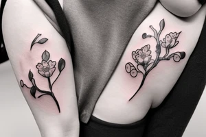 Cherry blossom tattoo a little curvy tattoo idea