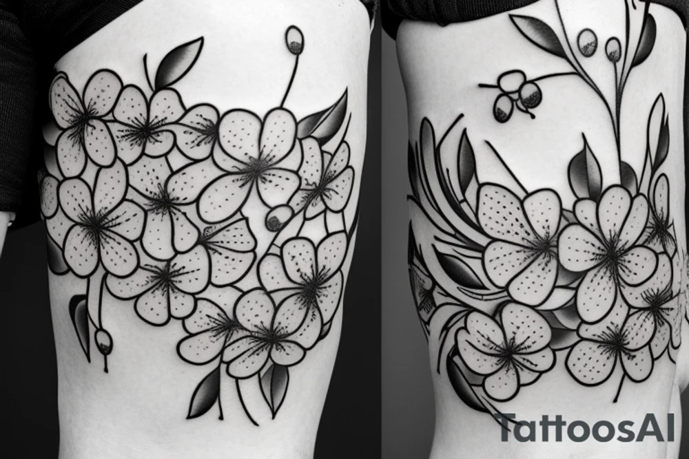 Cherry blossom tattoo realistic tattoo idea