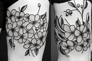 Cherry blossom tattoo realistic tattoo idea