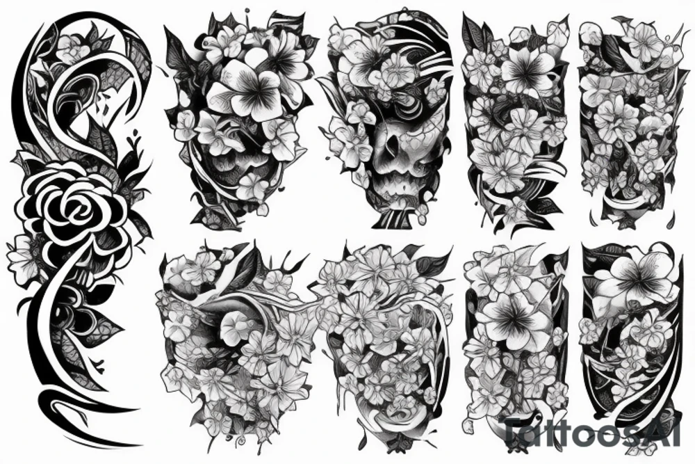 Cherry blossom tattoo realistic tattoo idea