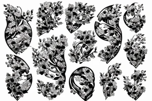 Cherry blossom tattoo realistic tattoo idea