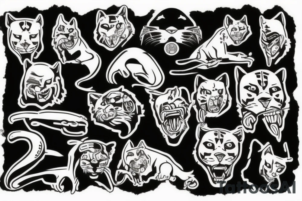 sucky panther with night vision tattoo idea