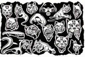 sucky panther with night vision tattoo idea
