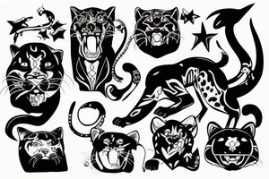 sucky panther with night vision tattoo idea