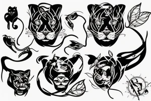 sucky panther with night vision tattoo idea