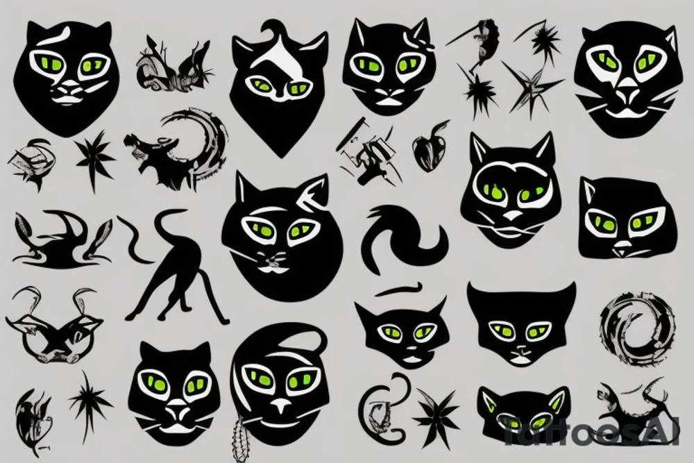 sucky panther with night vision tattoo idea