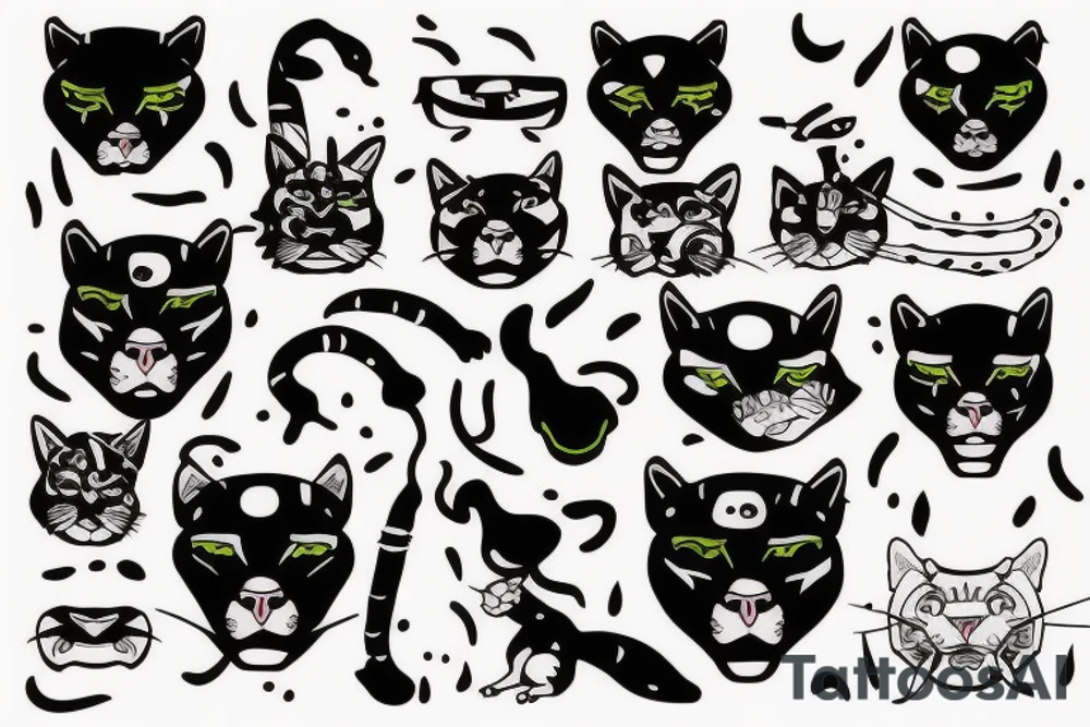 sucky panther with night vision tattoo idea