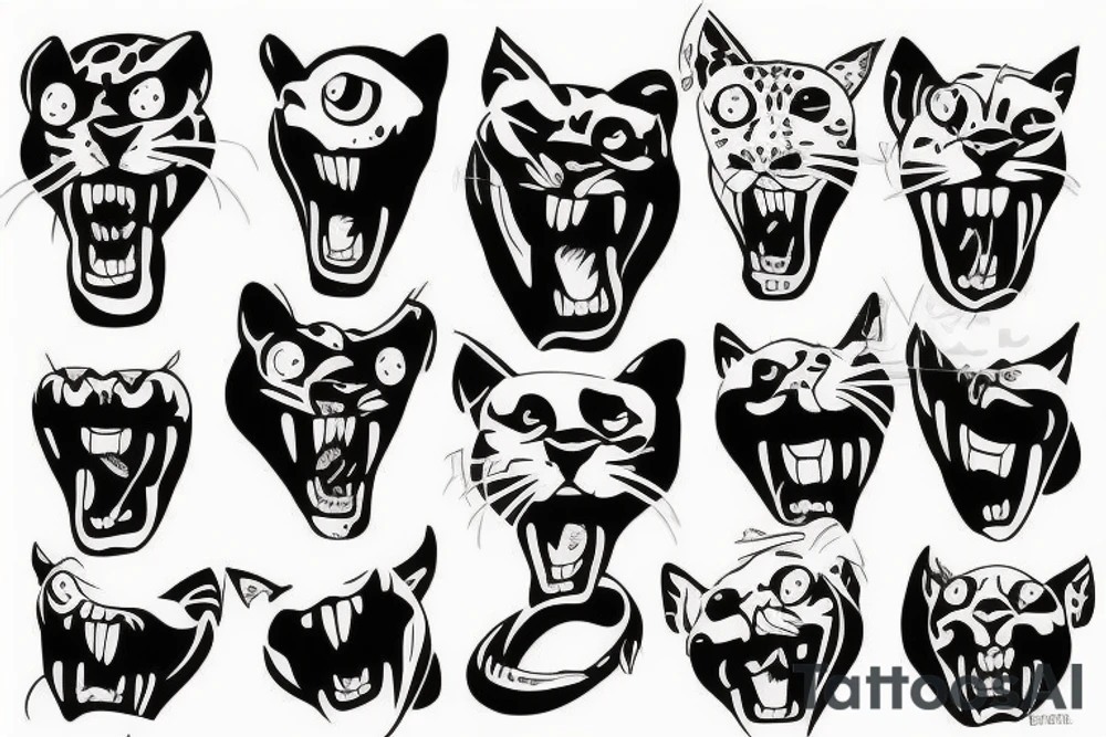 sucky panther with night vision tattoo idea