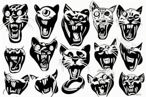 sucky panther with night vision tattoo idea