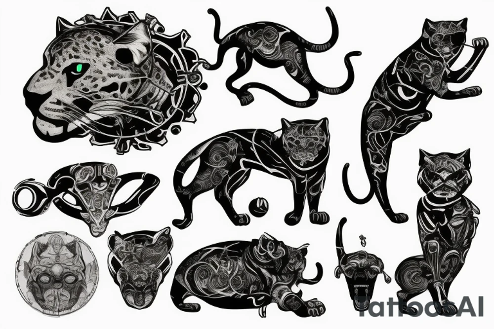 sucky panther with night vision tattoo idea