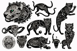 sucky panther with night vision tattoo idea