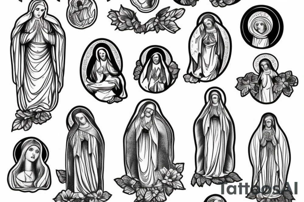 virgin mary sloth tattoo idea