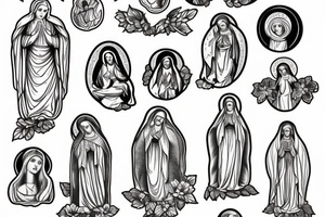 virgin mary sloth tattoo idea