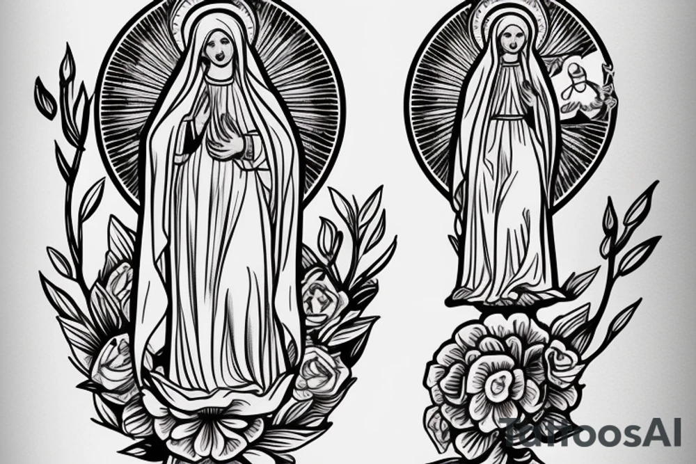 virgin mary sloth tattoo idea