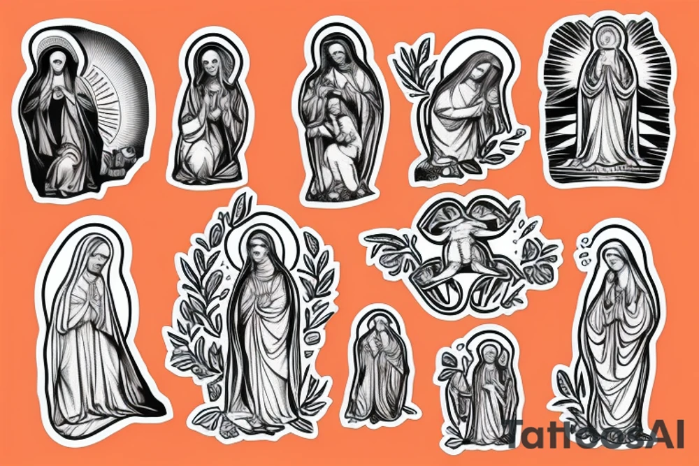 virgin mary sloth tattoo idea