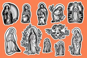 virgin mary sloth tattoo idea