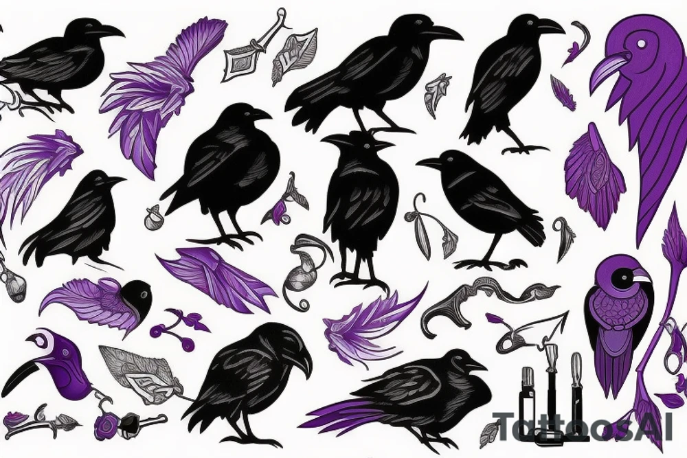 raven
purple tattoo idea