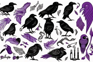 raven
purple tattoo idea