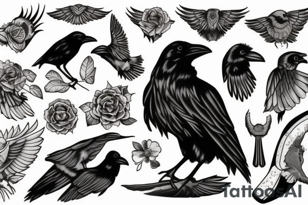 raven
purple tattoo idea