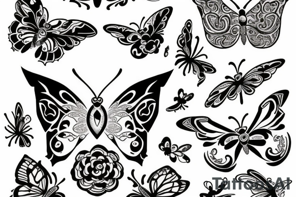 a butterfly- made of a ming vase- broken and glued back together with goldleaf tattoo idea