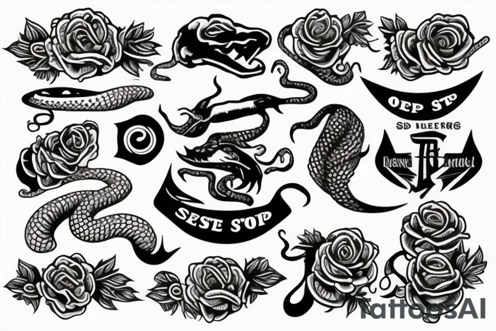 no step on snek tattoo idea