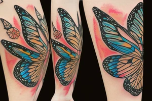 a butterfly- made of a ming vase- broken and glued back together with goldleaf tattoo idea