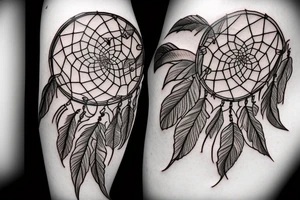 Abstract dreamcatcher tattoo idea