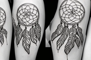 Abstract dreamcatcher tattoo idea