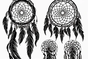 Psychedelic dreamcatcher tattoo idea
