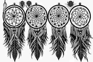 Psychedelic dreamcatcher tattoo idea