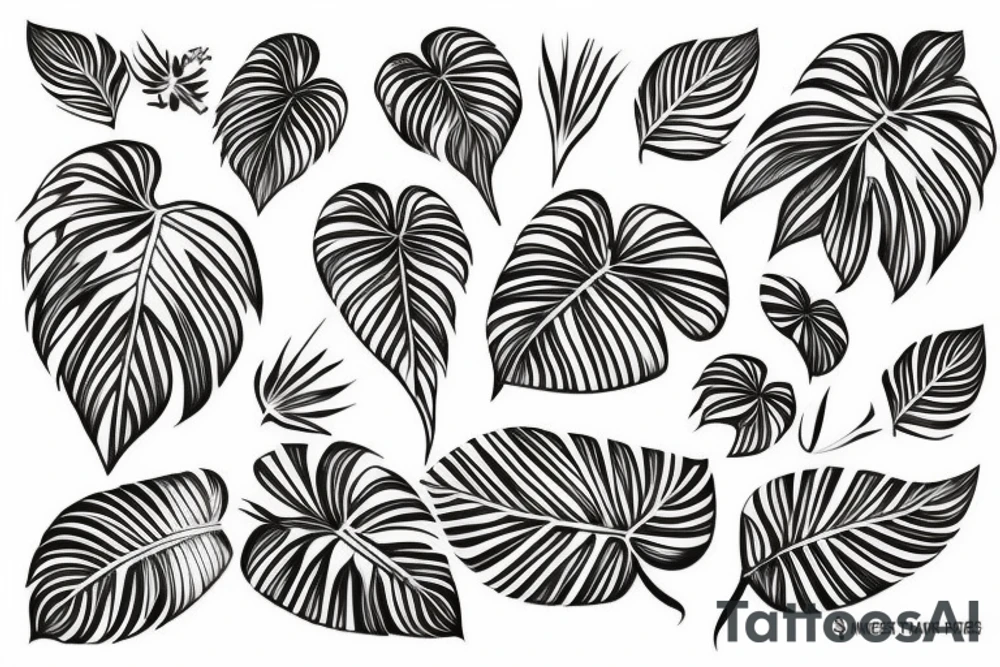 Monstera tattoo idea