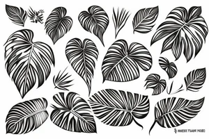 Monstera tattoo idea