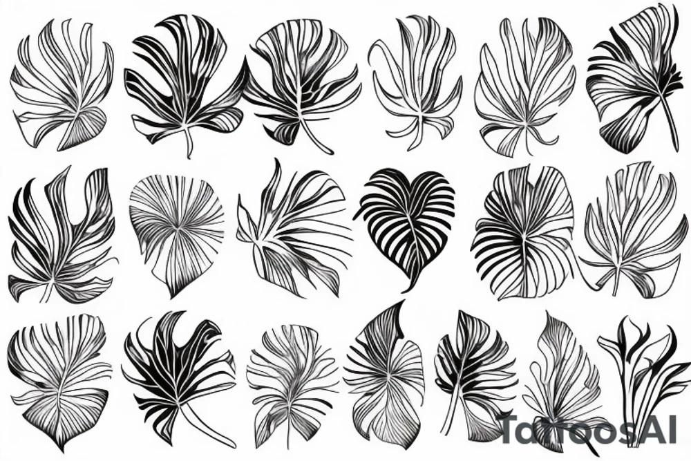 Monstera tattoo idea