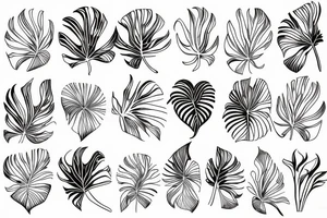 Monstera tattoo idea