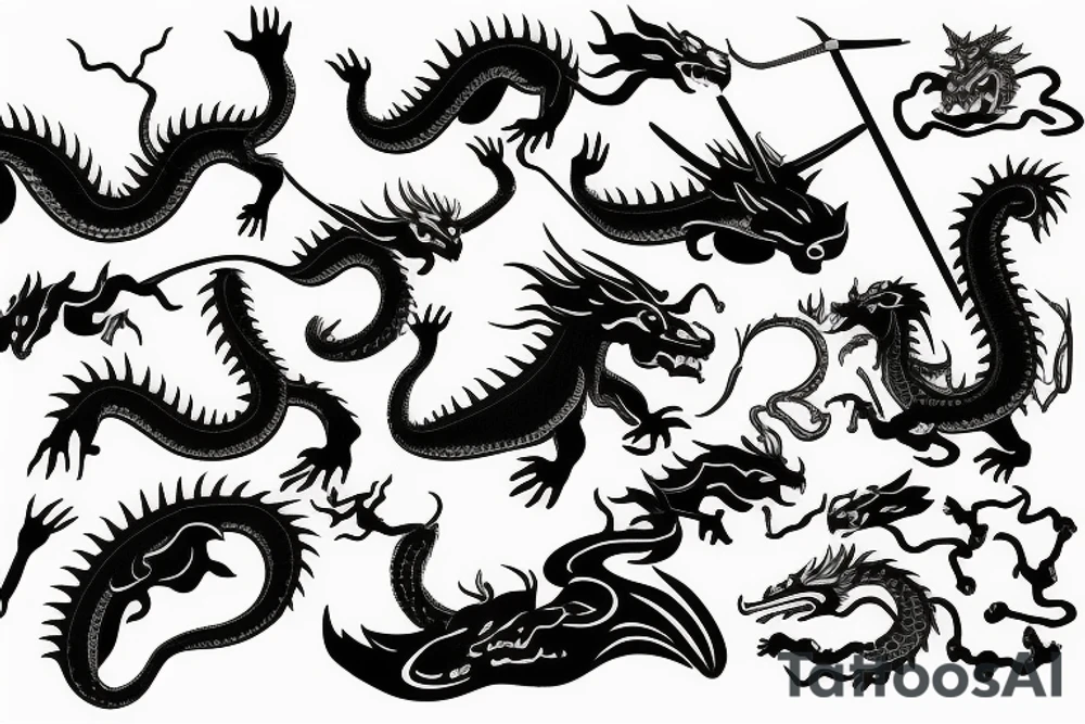 Samurai with a dragon tattoo idea