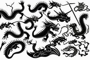 Samurai with a dragon tattoo idea