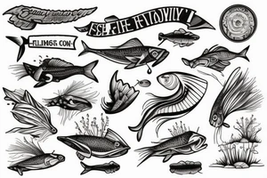 Fly  Fishing next to a stream tattoo idea