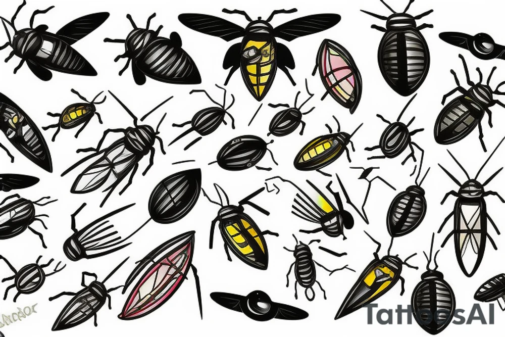 lightning bug flying through the air tattoo idea