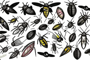 lightning bug flying through the air tattoo idea