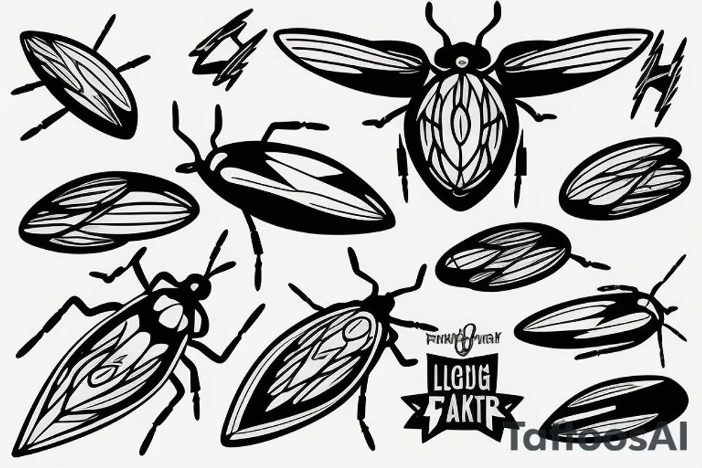 lightning bug flying through the air tattoo idea
