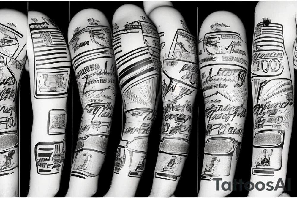 baseball theme tattoo idea