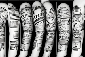 baseball theme tattoo idea