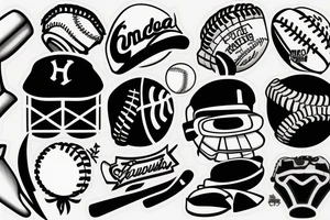 baseball theme tattoo idea