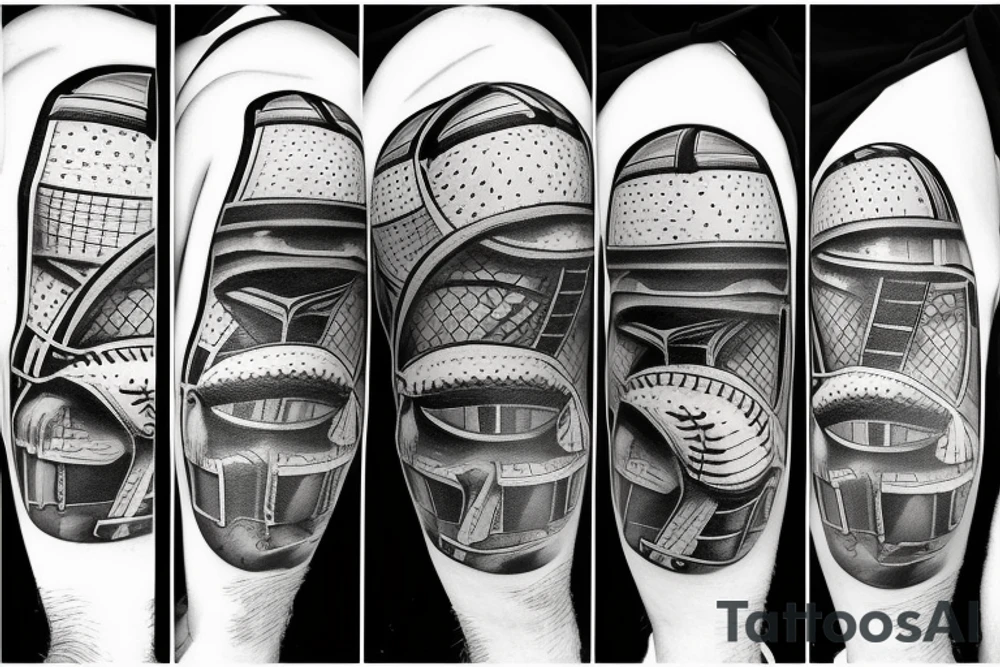 baseball theme tattoo idea