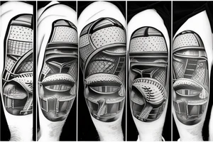 baseball theme tattoo idea
