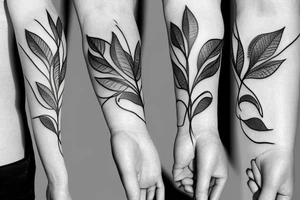 lilac flower with leaves tattoo idea