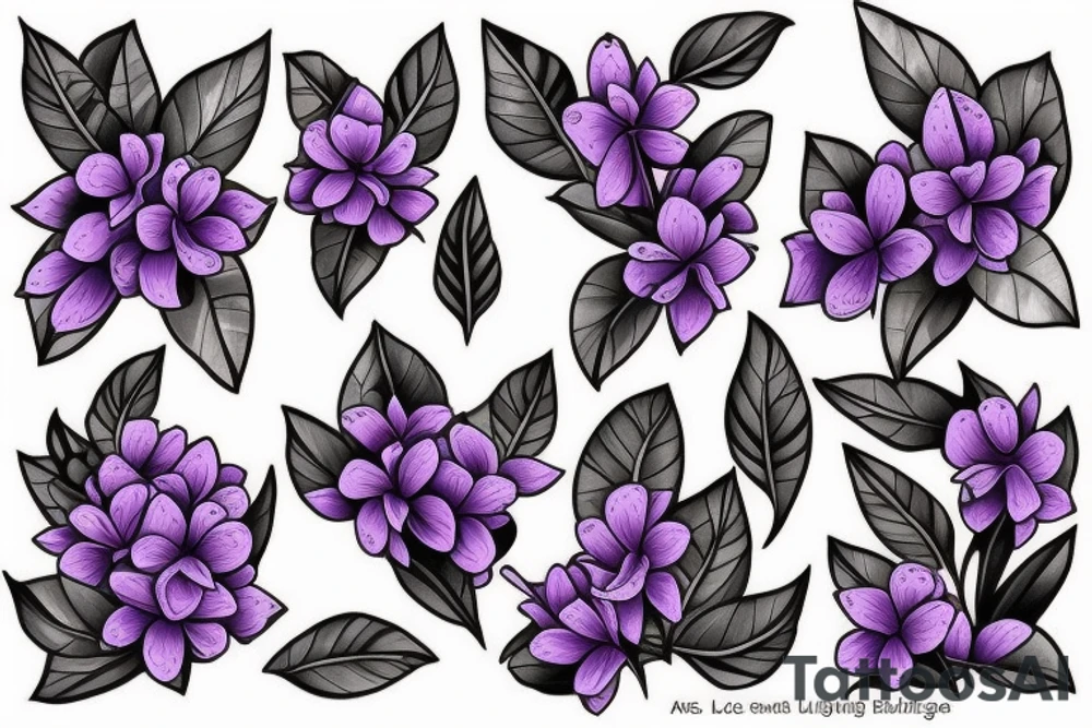lilac flowers tattoo idea